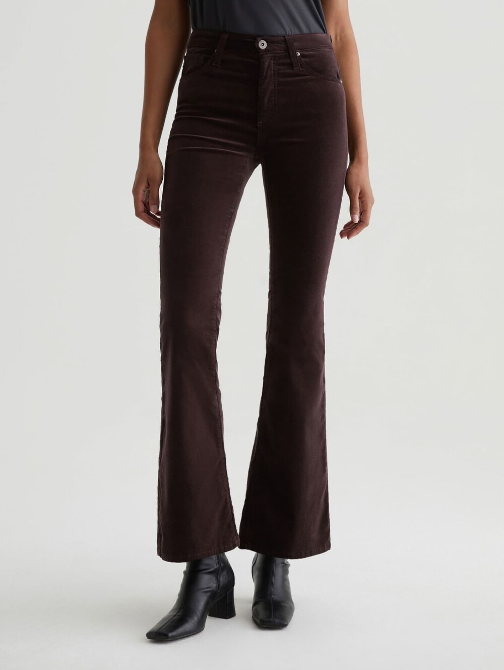 NWT AG Adriano Goldschmied TALL Long Farrah Boot Chocolate Brown Bootcut Pants